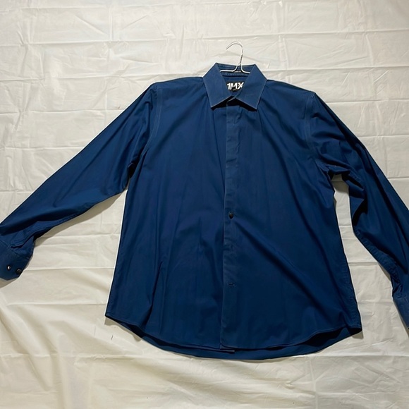 Express Other - Express 1MX Modern men's button down dress shirt dark navy Size M